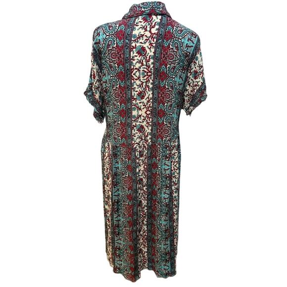Anthropologie Uncle Frank Floral Frayed Hem Shirt Dress Size Small - Picture 6 of 8